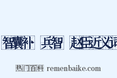 智囊补·兵智·赵臣近义词是什么意思的图片